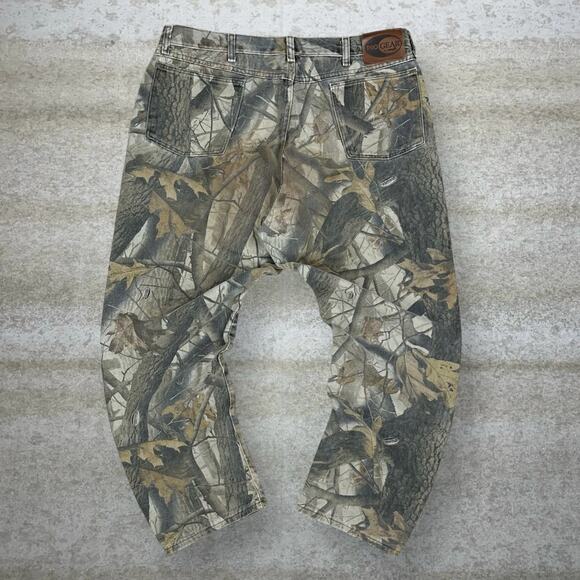 Wrangler Other - Vintage 90s Wrangler Realtree Jeans 38x30 Baggy Wide Leg Fit Hunting Camo Denim